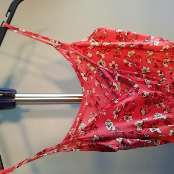 H&M DIVIDED ROMPER with POCKETS Floral print Festival Boho Size 2 - Picture 4 of 7